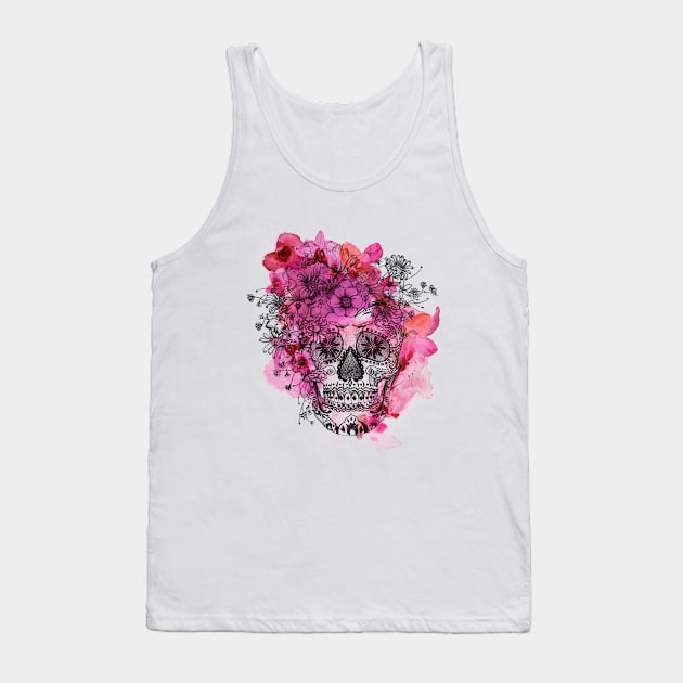 Flower Skull Tank Top by Buy Custom Things